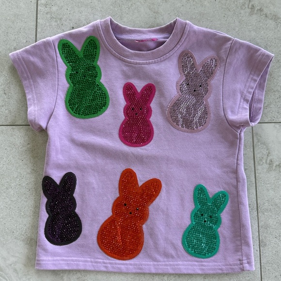 QUEEN OF SPARKLES -Multi Peep Kids Bunny Matching Set -Lavender size 6 - Picture 3 of 15